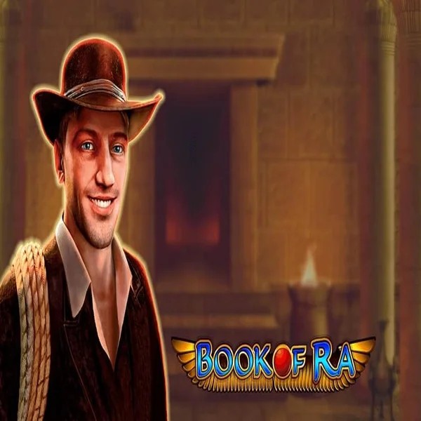 Official Slots logo: Book of Ra by Greentube at Vegasino Casino