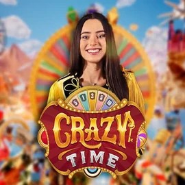 Crazy Time logo – Live Casino by Evolution at Vegasino Casino