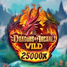 Dragons of Arcane Wild online game logo by Foxium on vegasinonz.com