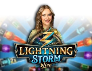 Lightning Storm slot logo by Evolution at Vegasino Casino