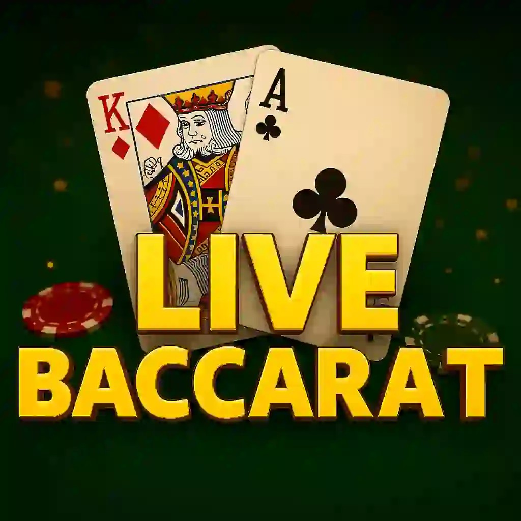 Live Baccarat logo – Live Casino by Evolution at Vegasino Casino