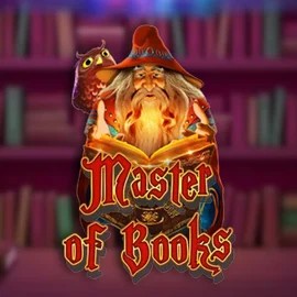 Official Slots logo: Master of Books by Swintt at Vegasino Casino